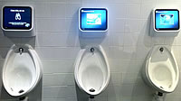 Photo of urinal TVs