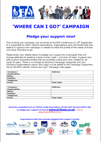 Where Can I Go Pledge Support Form screen grab